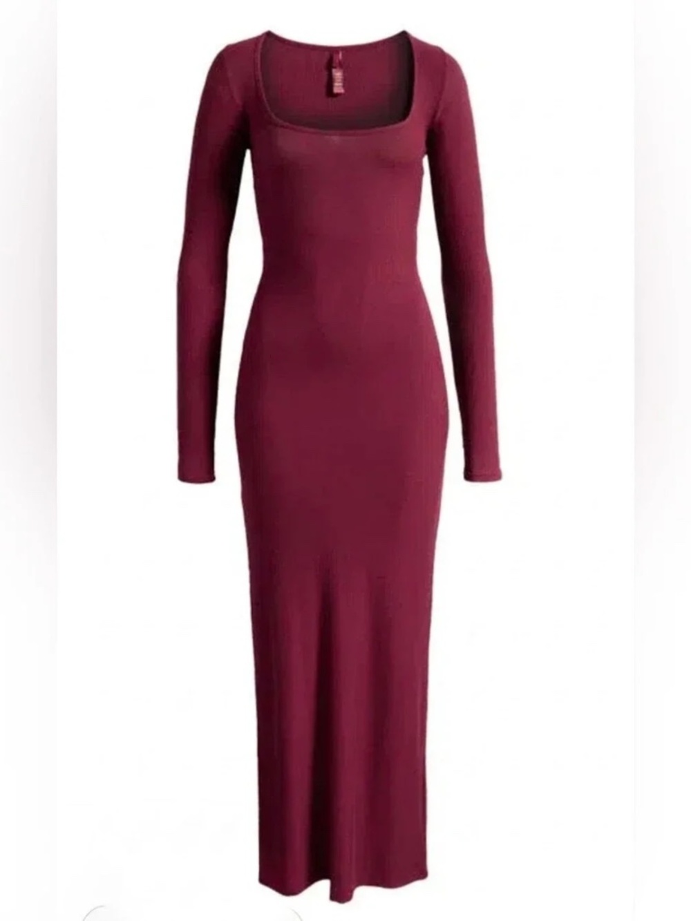 SOFT LOUNGE LONG SLEEVE DRESS | WINE